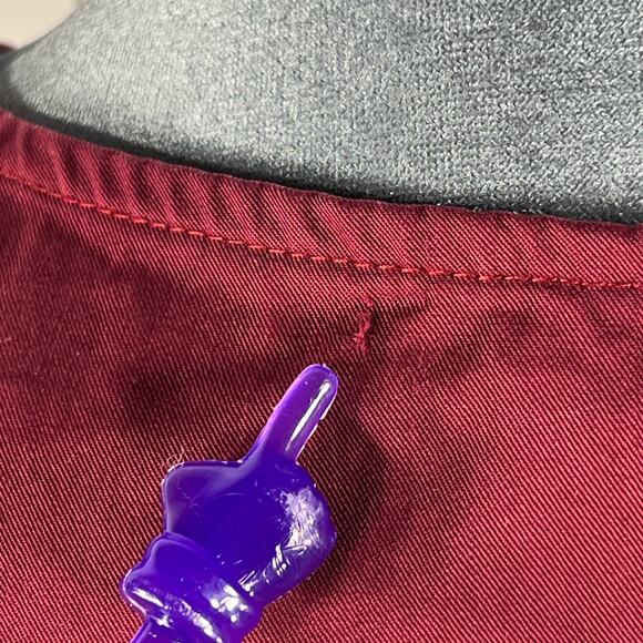 Milly New York Y2K Whimsigoth Dress Medium Burgundy Black Lace Overlay Beads - Picture 16 of 16